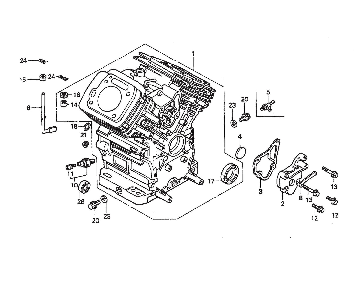 STR36SP HONDA GX670TAF-Cylinder Barrel Assembly Parts