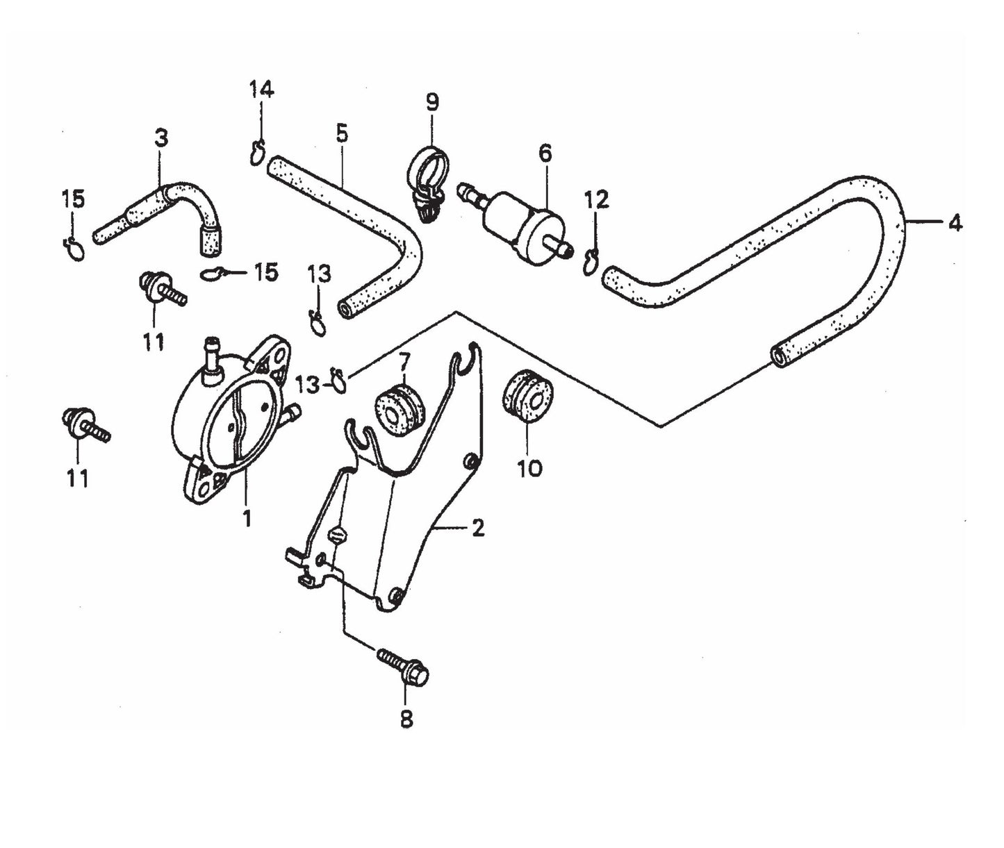 STR36SP HONDA GX670TAF-Fuel Pump Assembly Parts