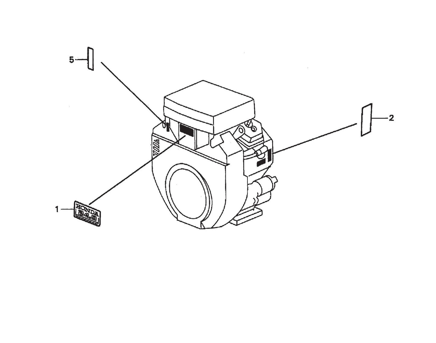 STR36SP HONDA GX670TAF-Labels Assembly Parts