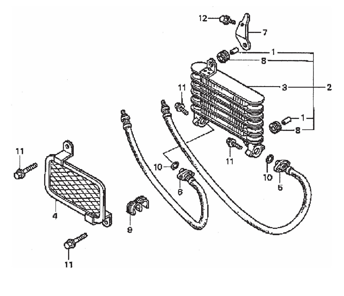 STR36SP HONDA GX670TAF-Oil Cooler Assembly Parts