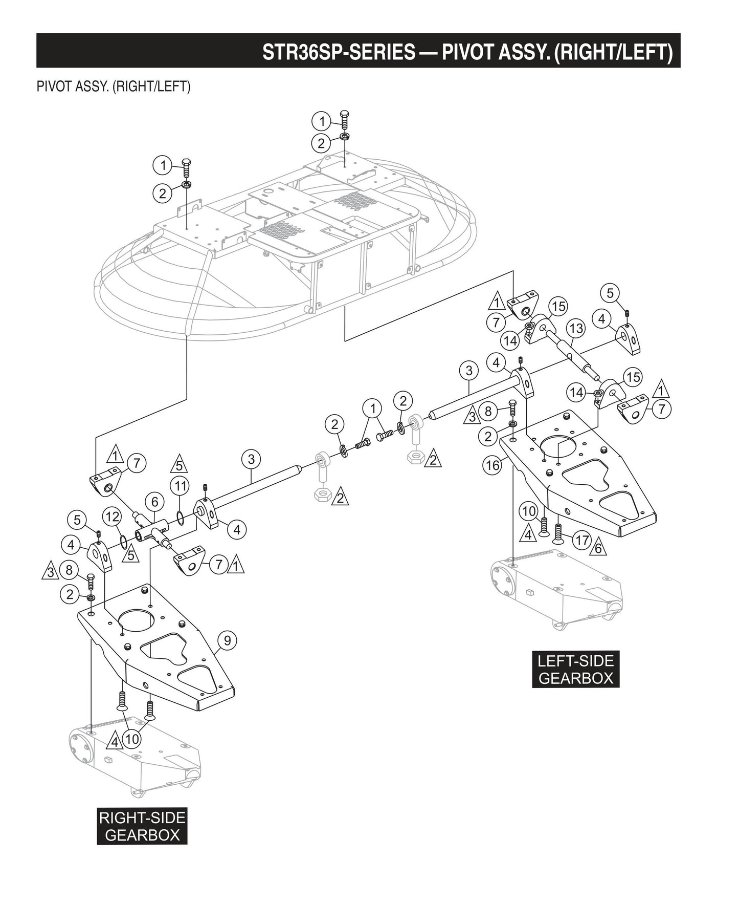 STR36SP STOW-Pivot Assembly (Right/Left)