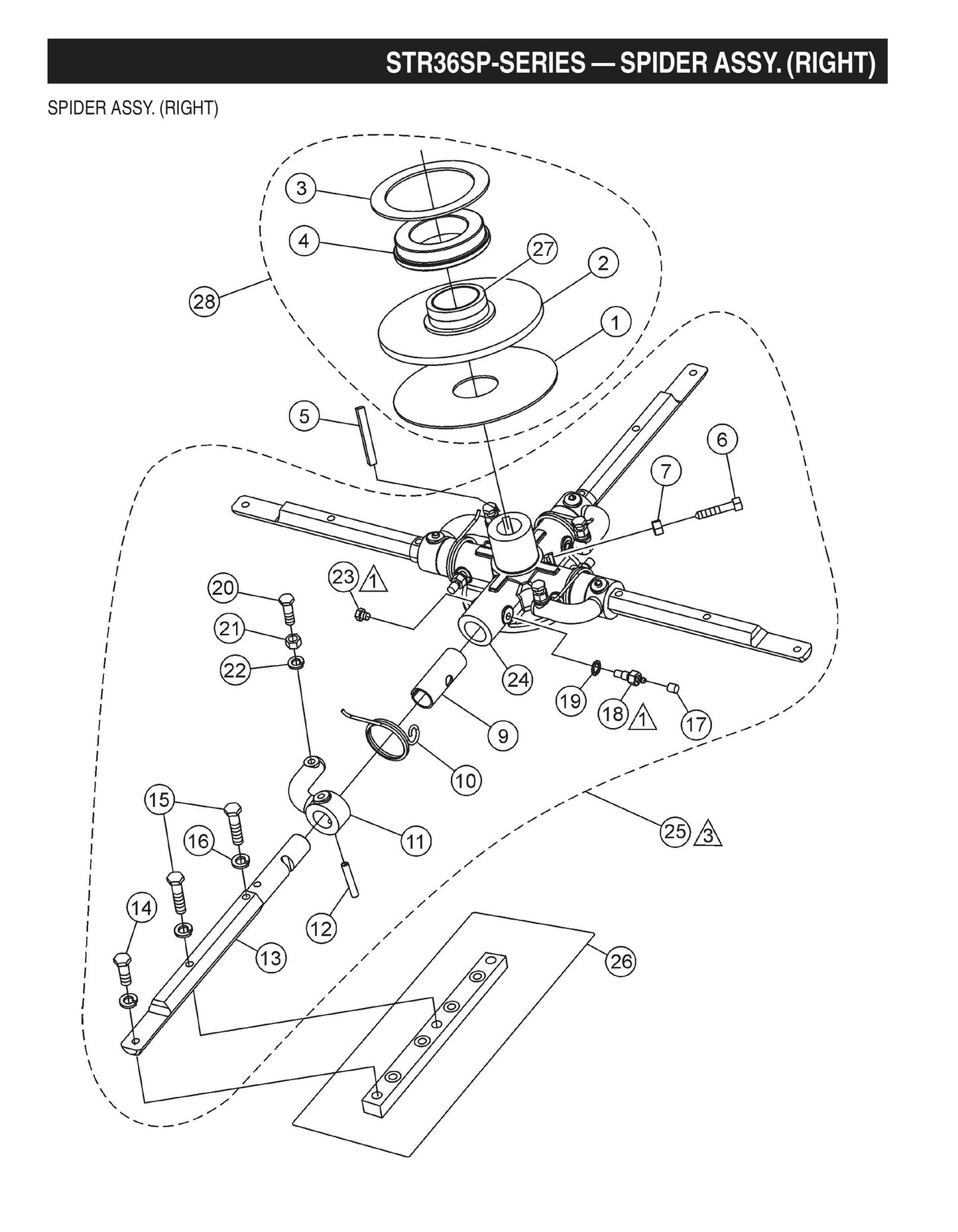 STR36SP STOW-Spider Assembly (Right)