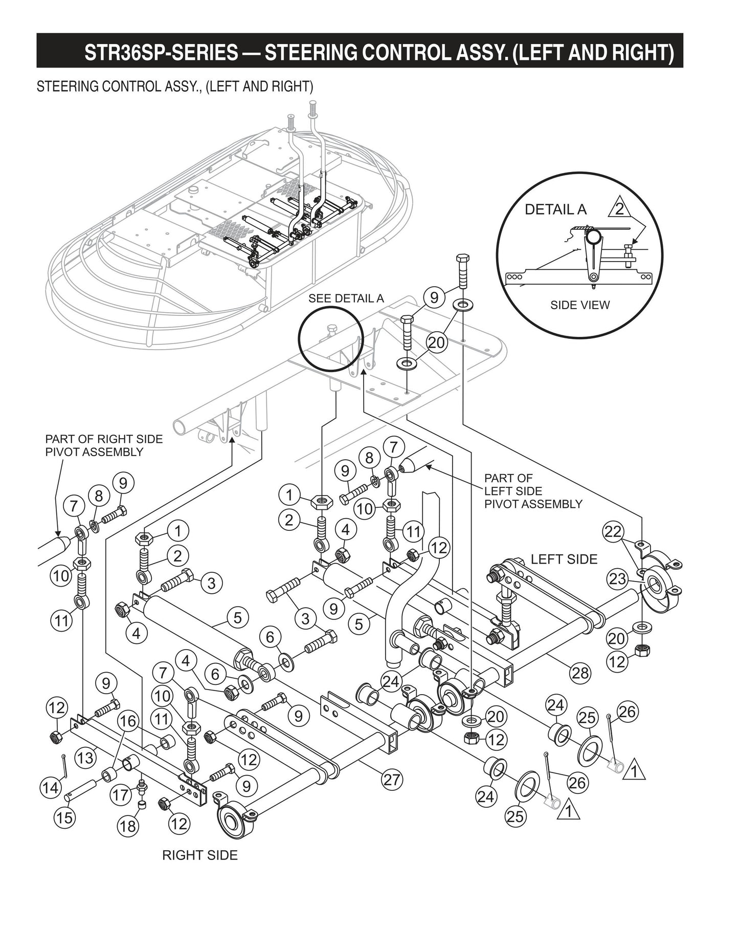 STR36SP STOW-Steering Control Assembly (Left and Right)