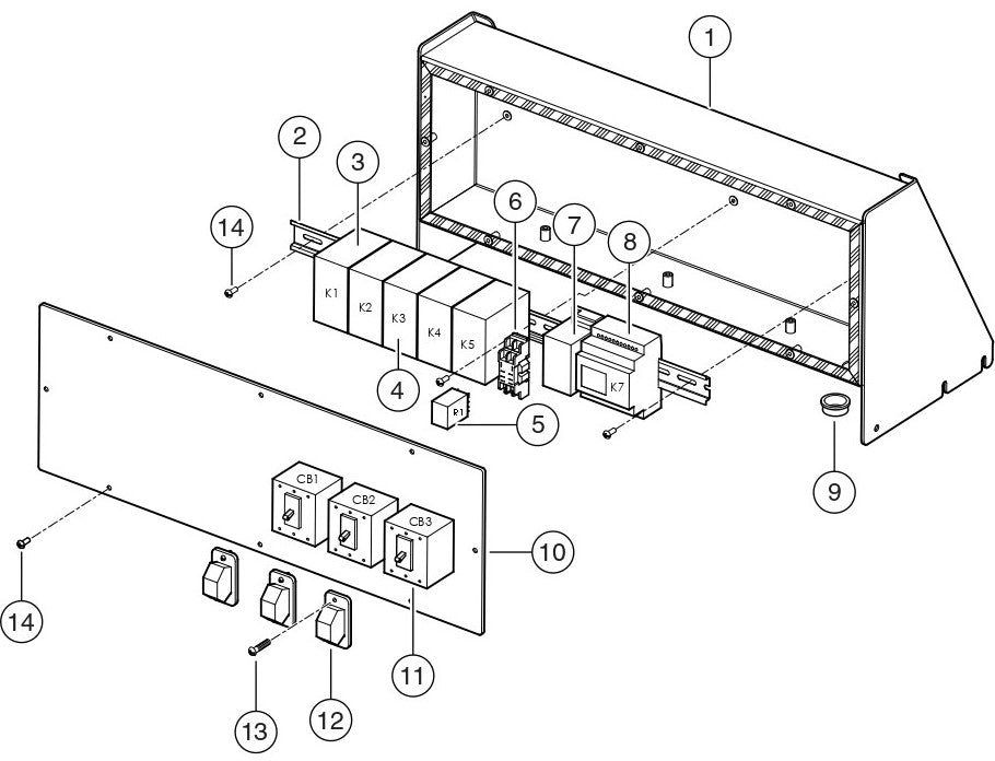 Switch Gear Assembly Parts For MLT25 Light Tower By Multiquip