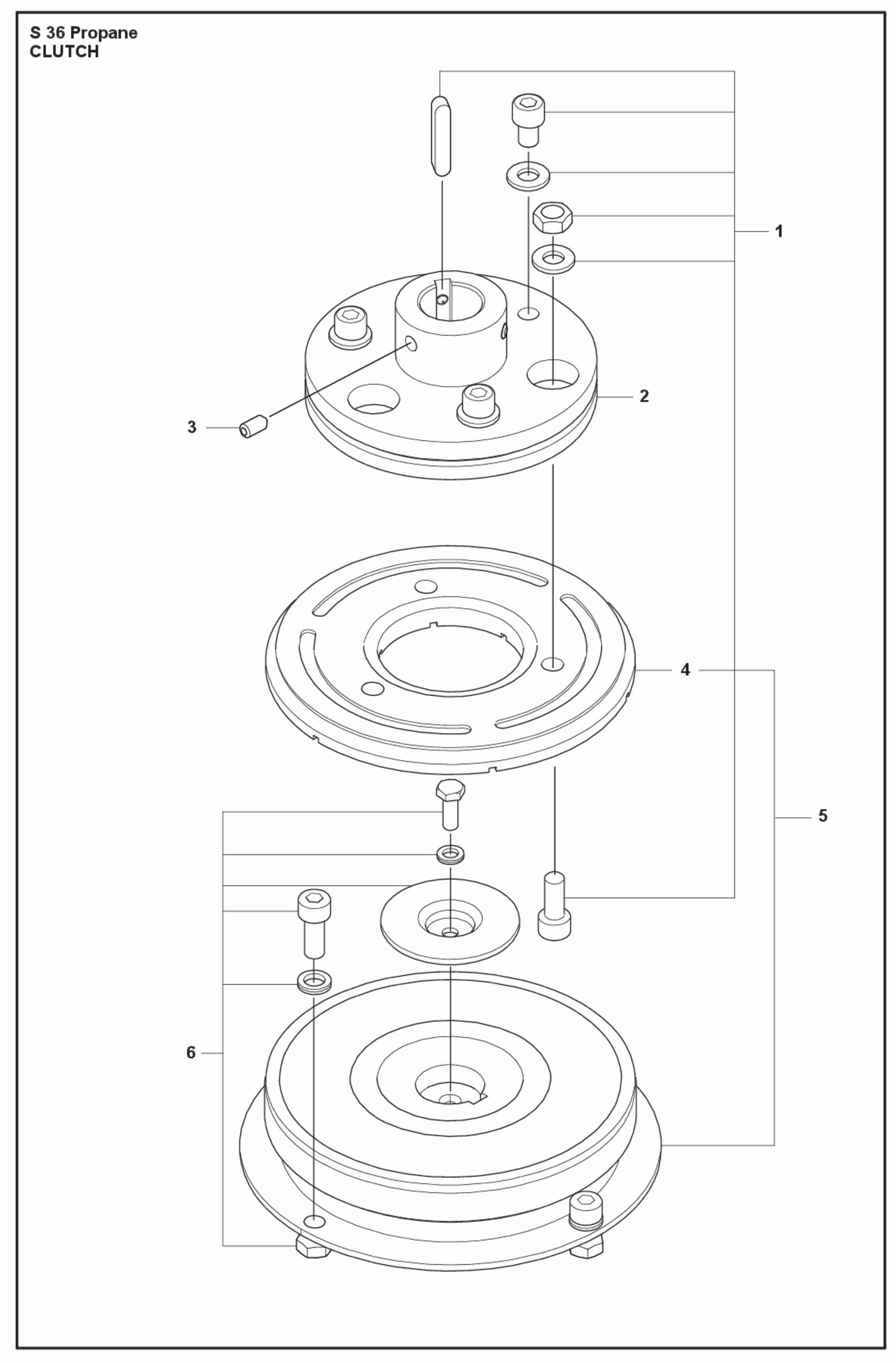 S 36 Propane Clutch Parts For S 36 Propane By Husqvarna