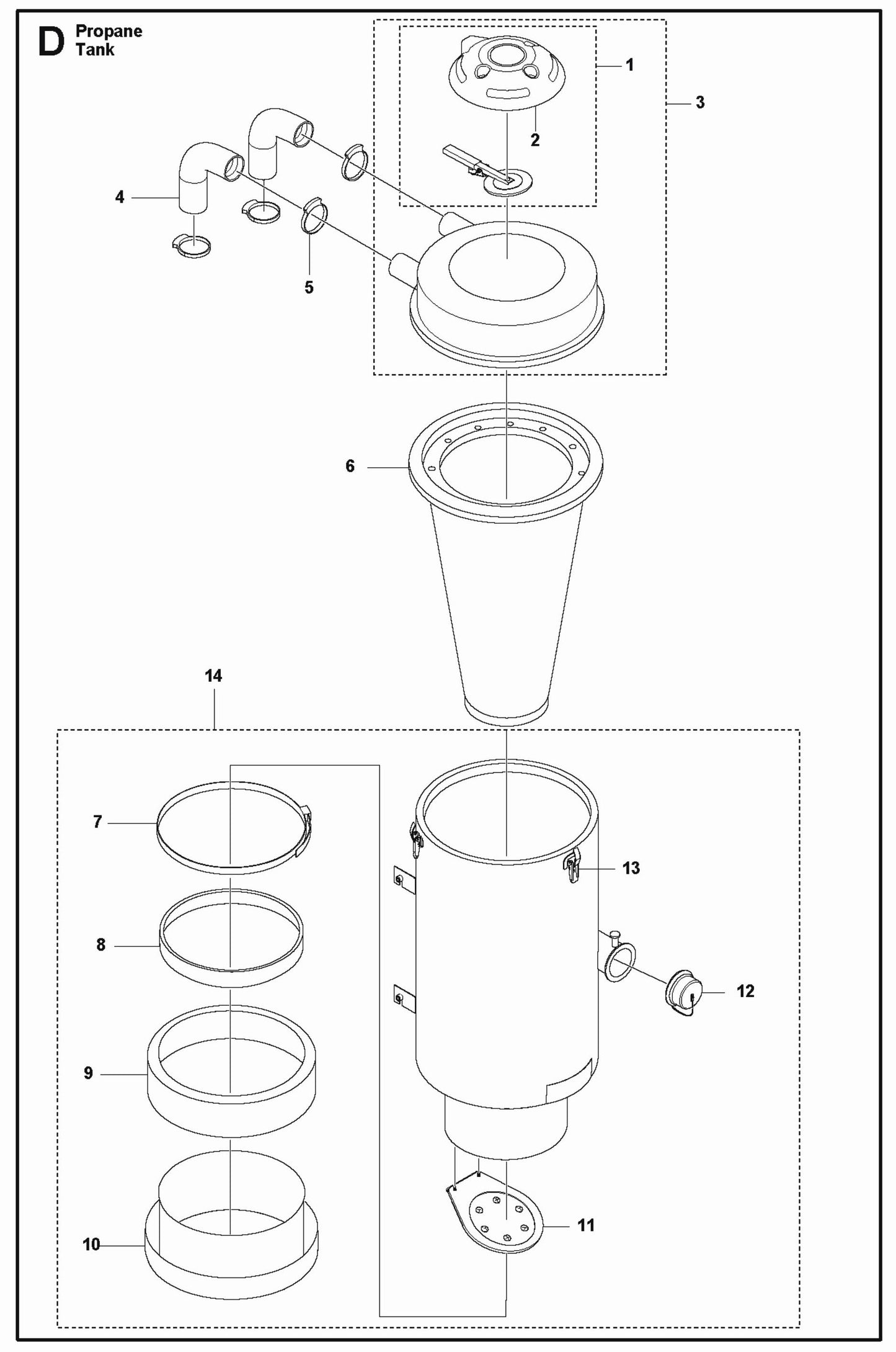Propane Tank Parts For S 36 Propane By Husqvarna