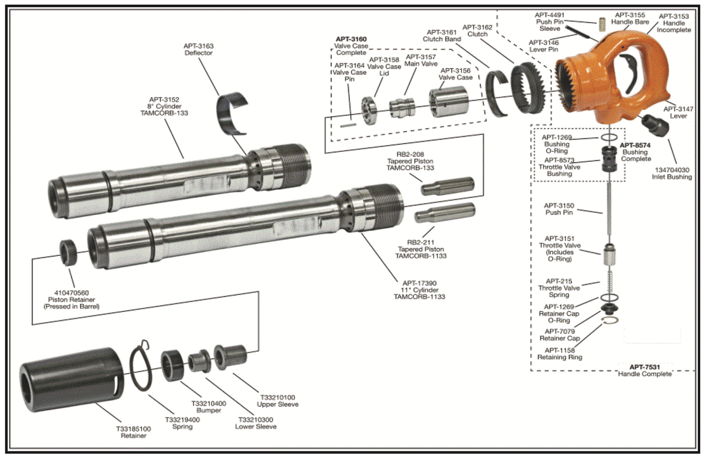 Tamco RB-133 Rivet Buster Replacement Parts by Tamco