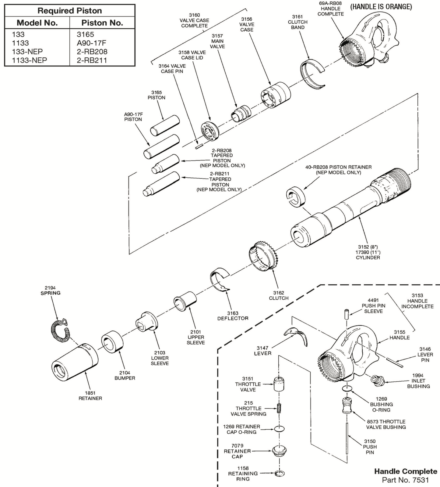 Tamco RB-1133 Rivet Buster Replacement Parts by Tamco