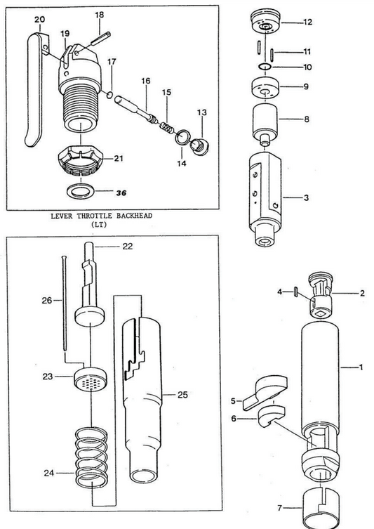 SF-A1L1 Needle Scaler Replacement Parts y Tamco