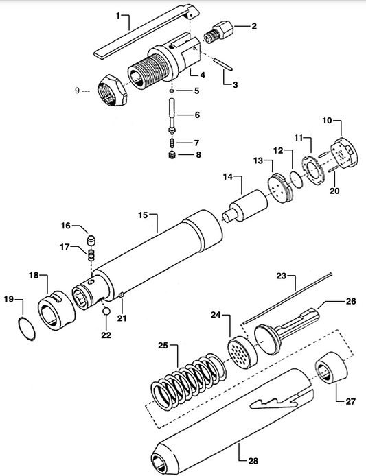 SF-A182NS Needle Scaler Replacement Parts by Tamco
