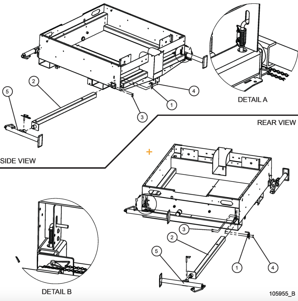 Outrigger Parts for Max-Lite Light Tower Parts by Allmand