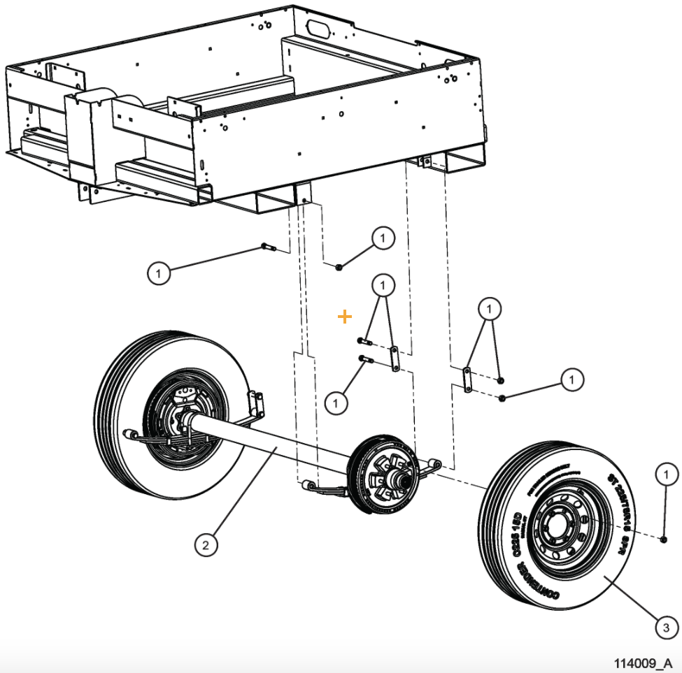 Axle and Wheel Parts for Maxi-Lite Light Towers by Allmand