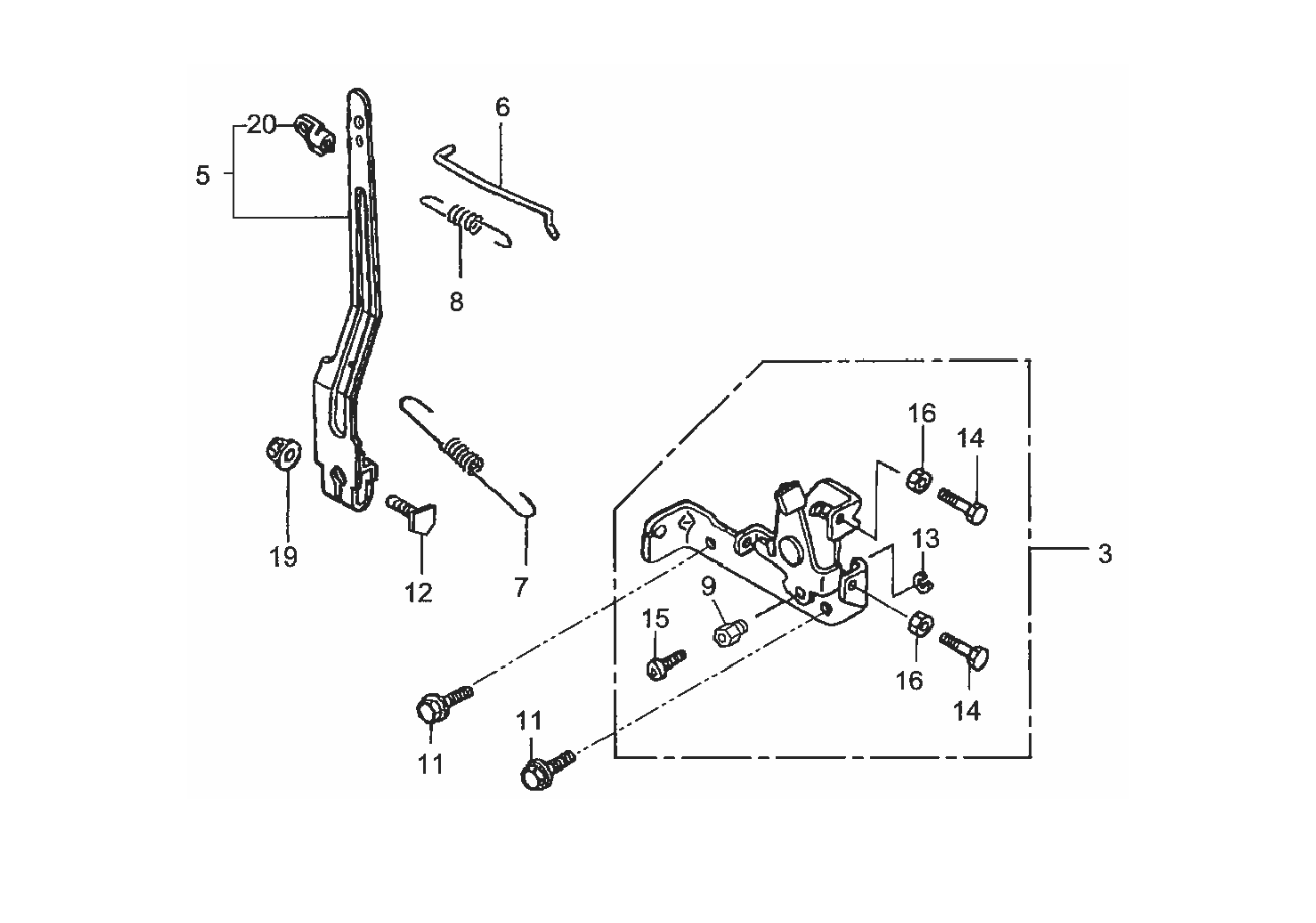 Control Assembly Parts-MTX60HD Honda GX100UKRBF Engine