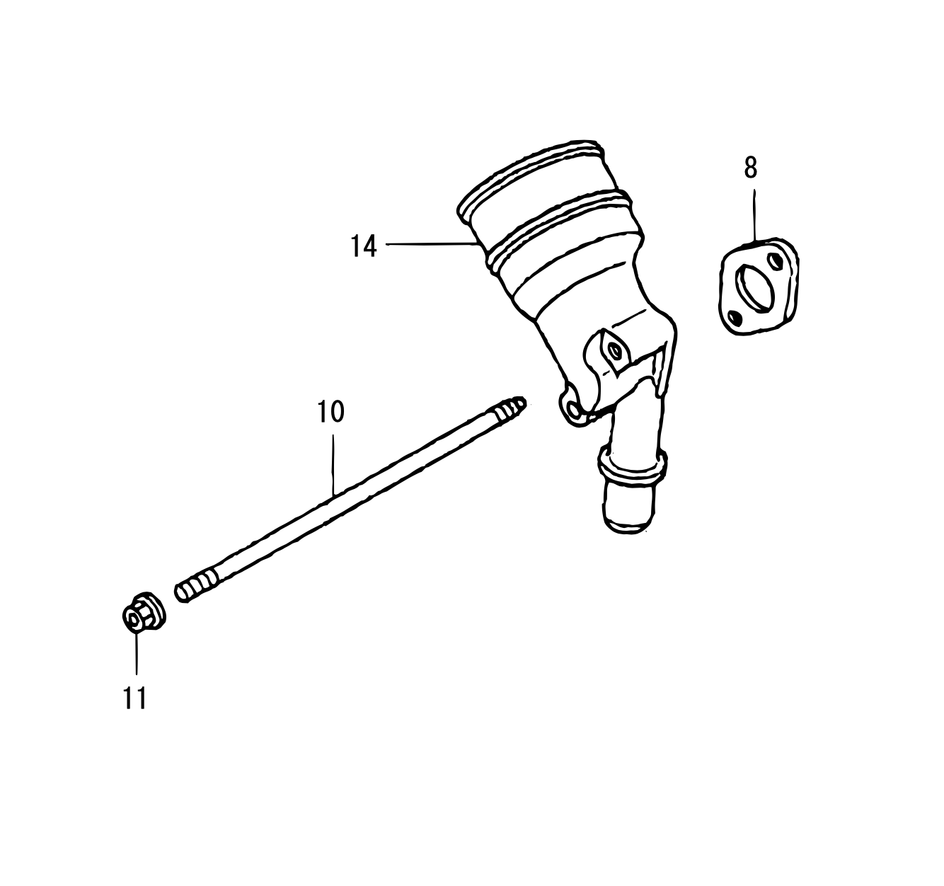 Elbow Air Cleaner Assembly Parts-MTX50HD Honda GX100RTKRBF Engine