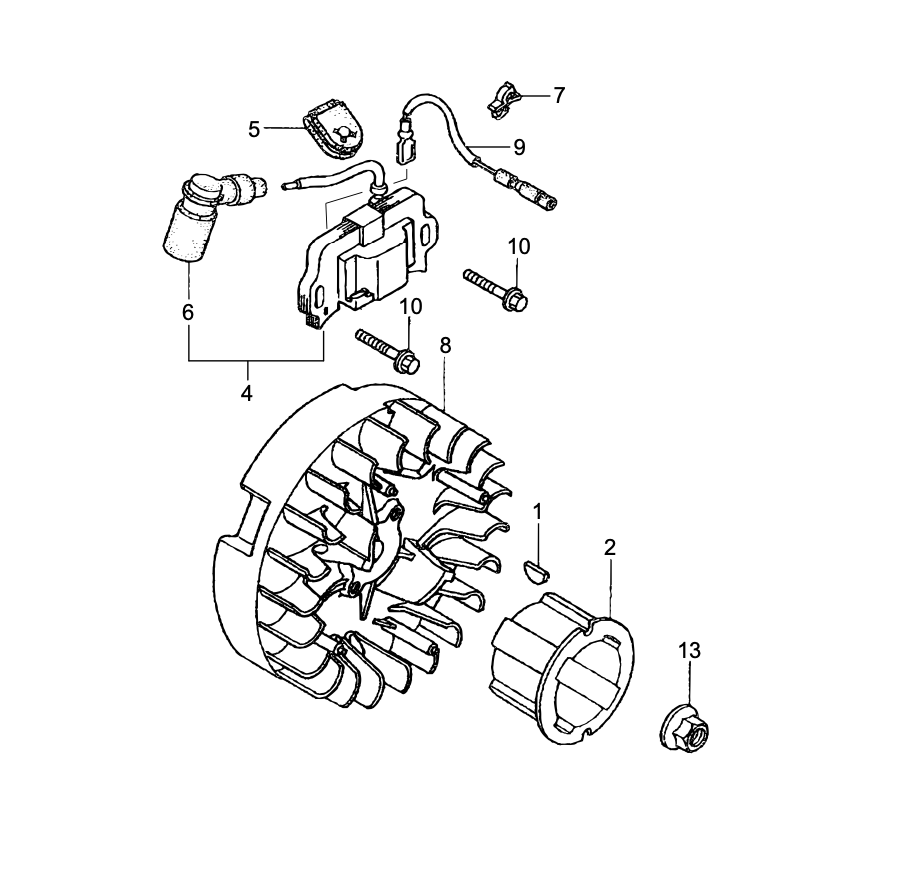 Flywheel Ignition Coil Assembly Parts-MTX50HD Honda GX100RTKRBF Engine