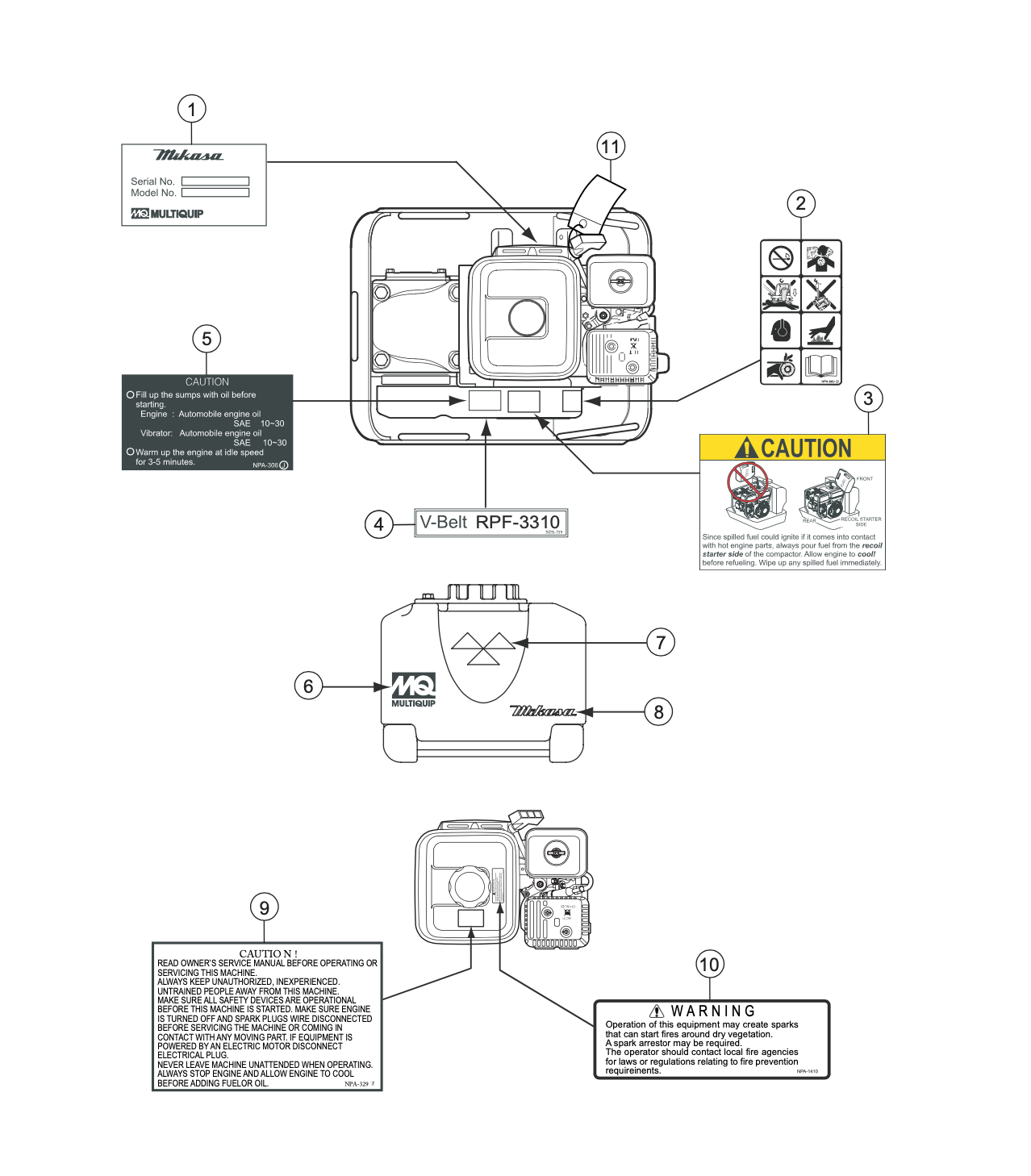 MVC82VH/VHW Nameplate And Decals