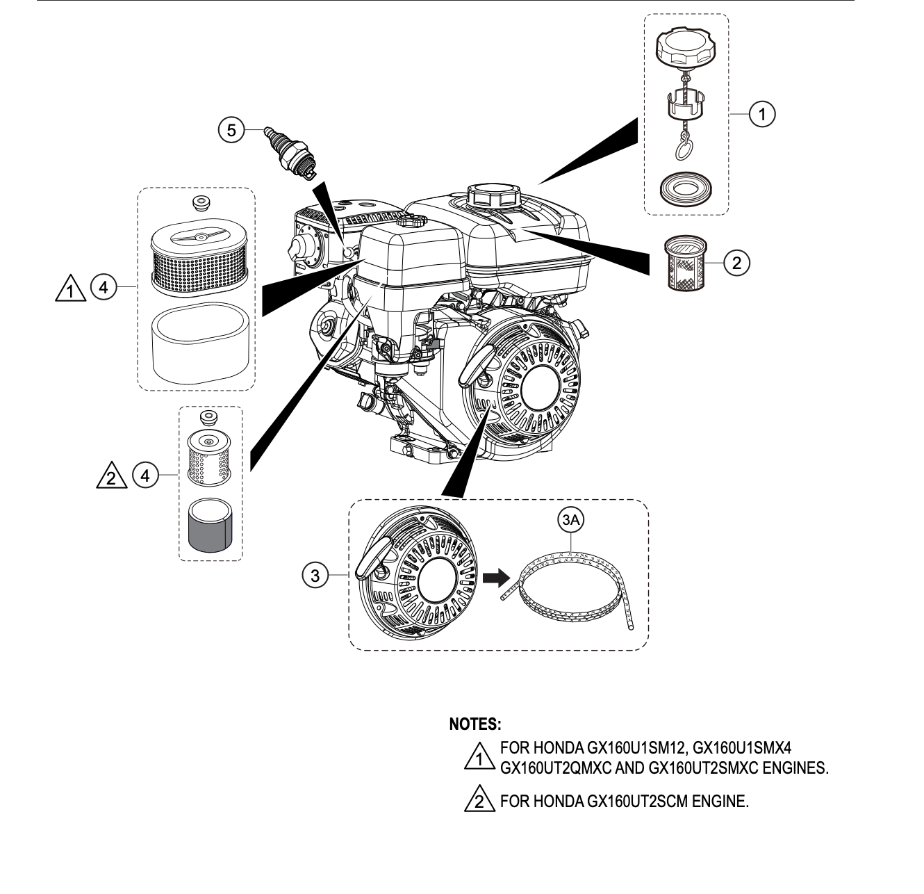 MVC82VH/VHW Engine Service Parts