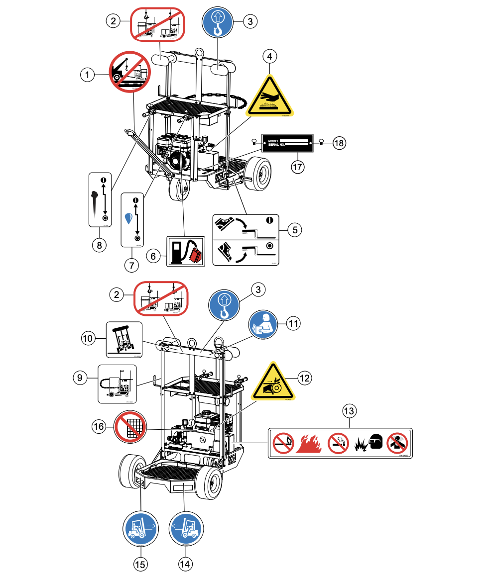 WSC55 Series Nameplate And Decals Assembly Parts