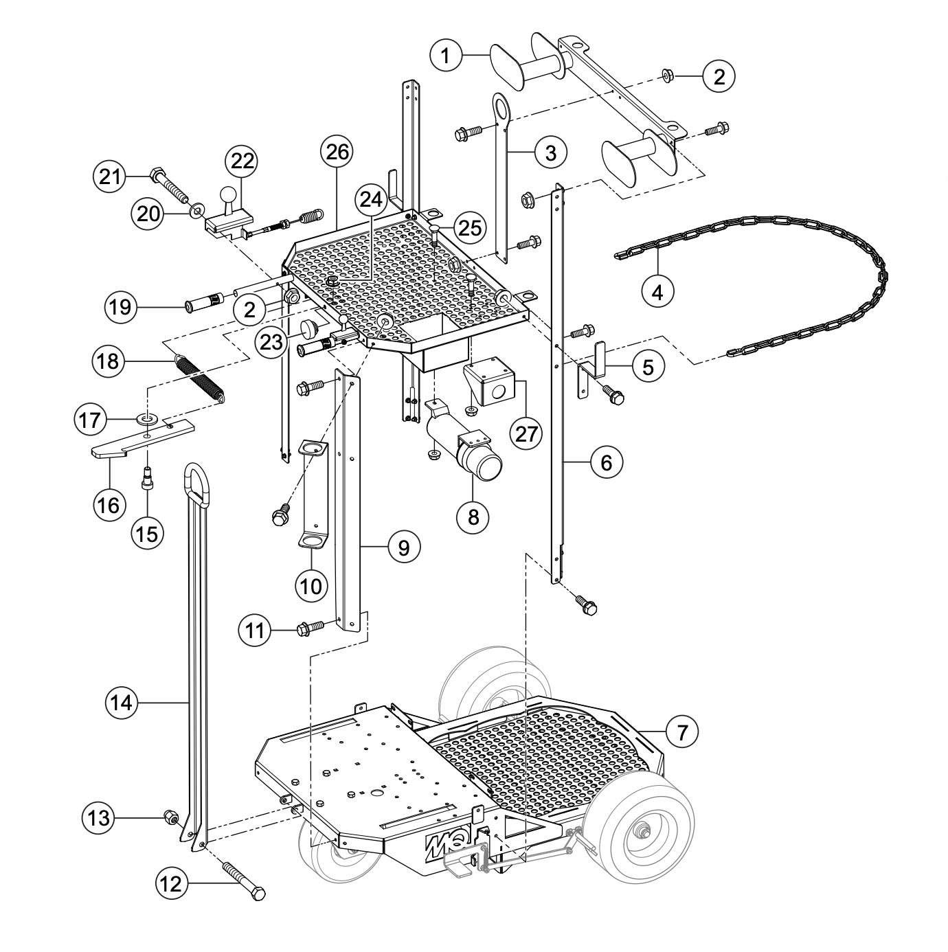 WSC55 Series Cart Assembly Parts