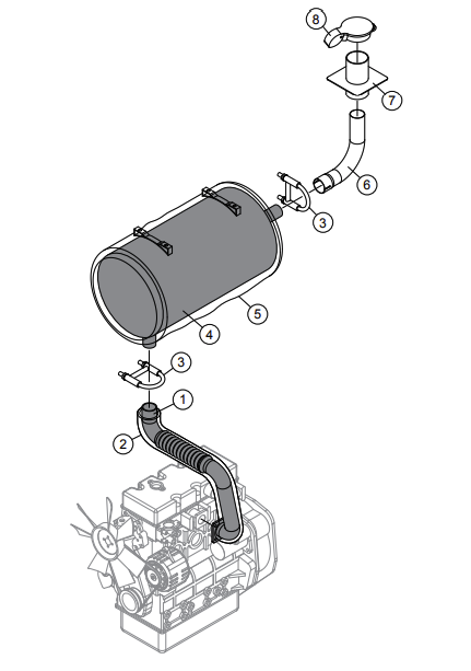 MQP20P Engine Exhaust Assembly Parts