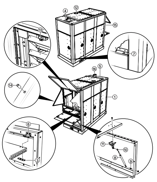 SG1400C4F & SG1600C4F Housing (W/O Bus Door) Assembly Parts