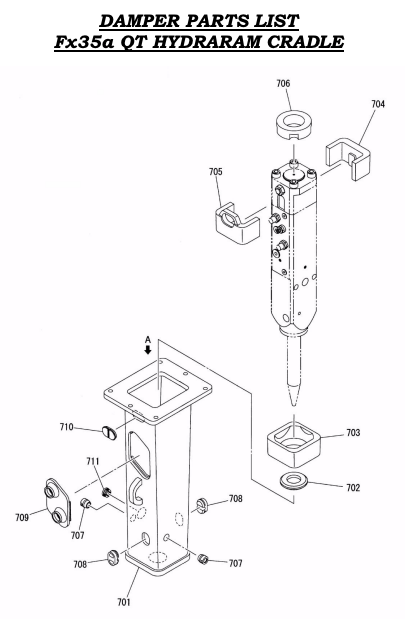 Fx35a QT Hydraram Cradle 902307880010 Assembly