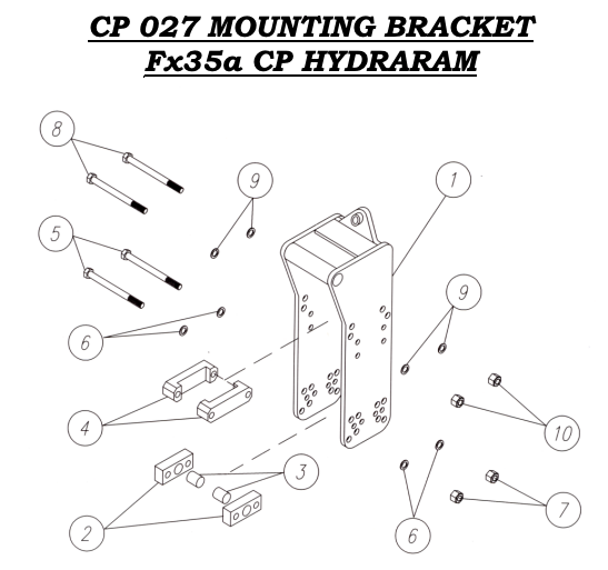 Fx35a CP Hydraram CP 027 Mounting Bracket