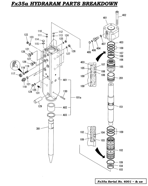 Fx35a Hydraram Parts Breakdown