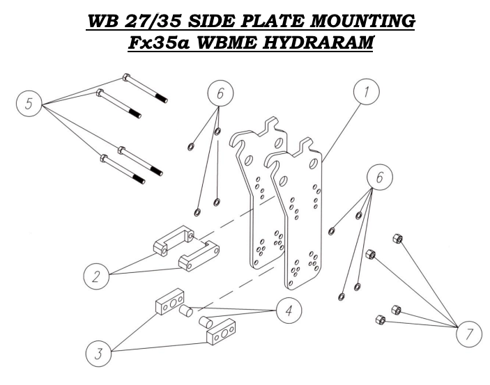 Fx35a WBME Hydraram WB 27/35 Side Plate Mounting