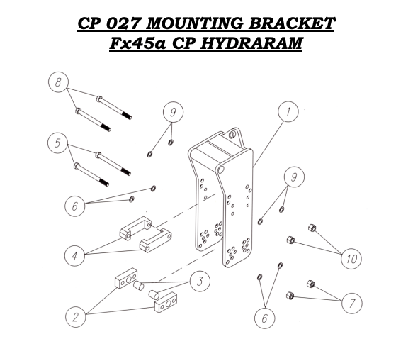 CP 027 Mounting Bracket Fx45a CP Hydraram