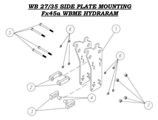 Fx45a WBME Hydraram WB 27/35 Side Plate Mounting