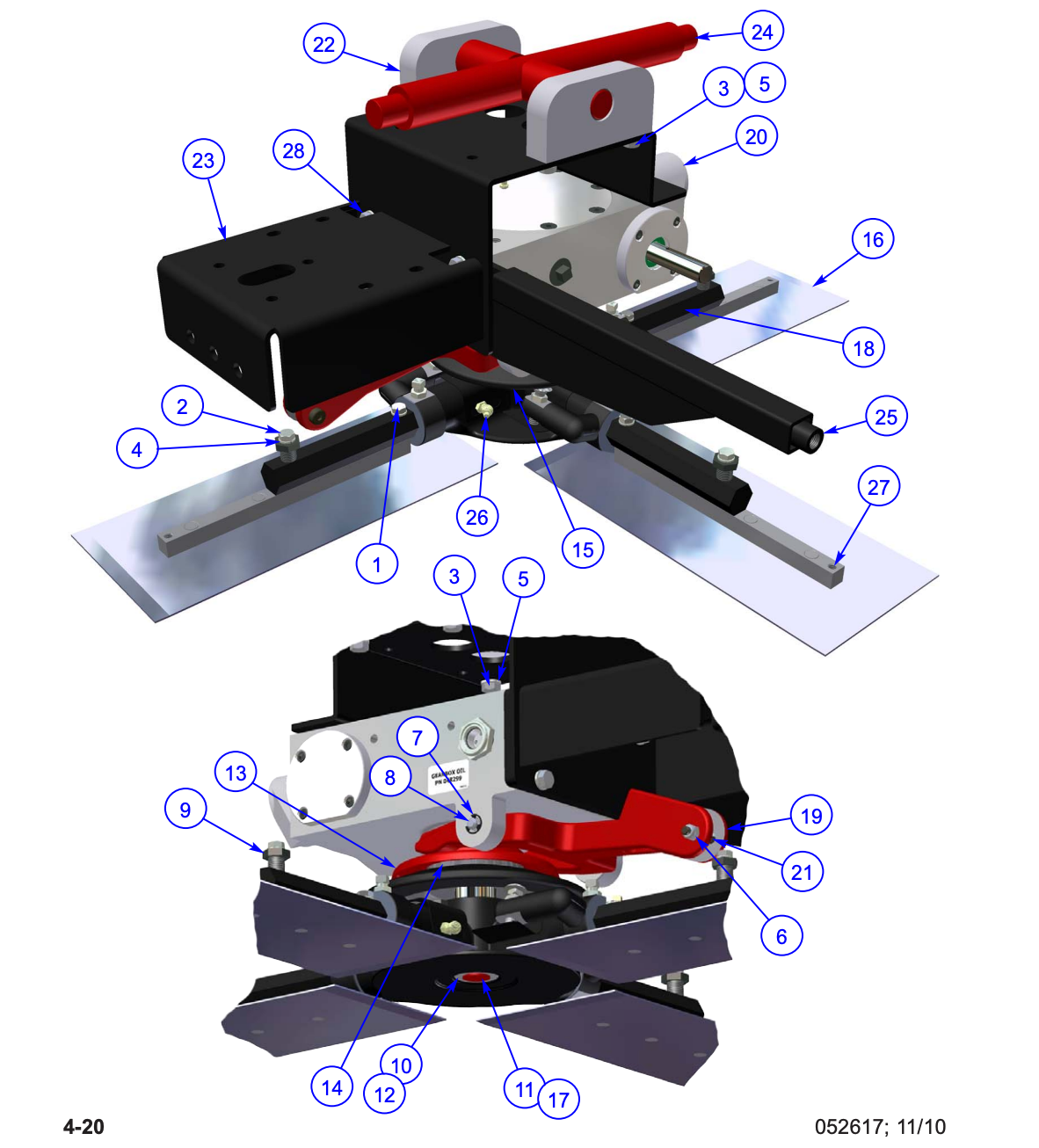MP215 (pre 2021) Mechanical Pro Riders Right Hand Rotor Assembly Parts by Allen Engineering