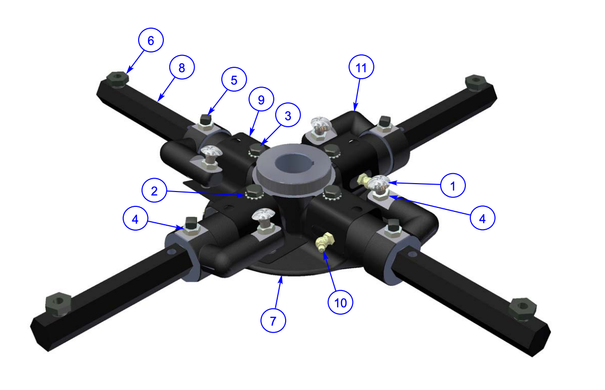 MP215 (pre 2021) Mechanical Pro Riders Left Hand Spider Assembly Parts by Allen Engineering