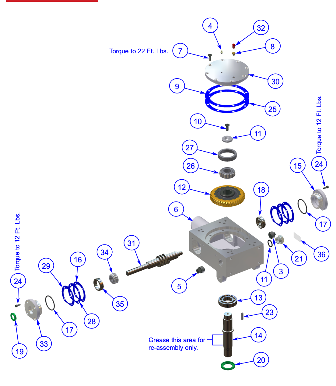 MP215 (pre 2021) Mechanical Pro Riders LH Standard Duty Gearbox Assembly Parts by Allen Engineering