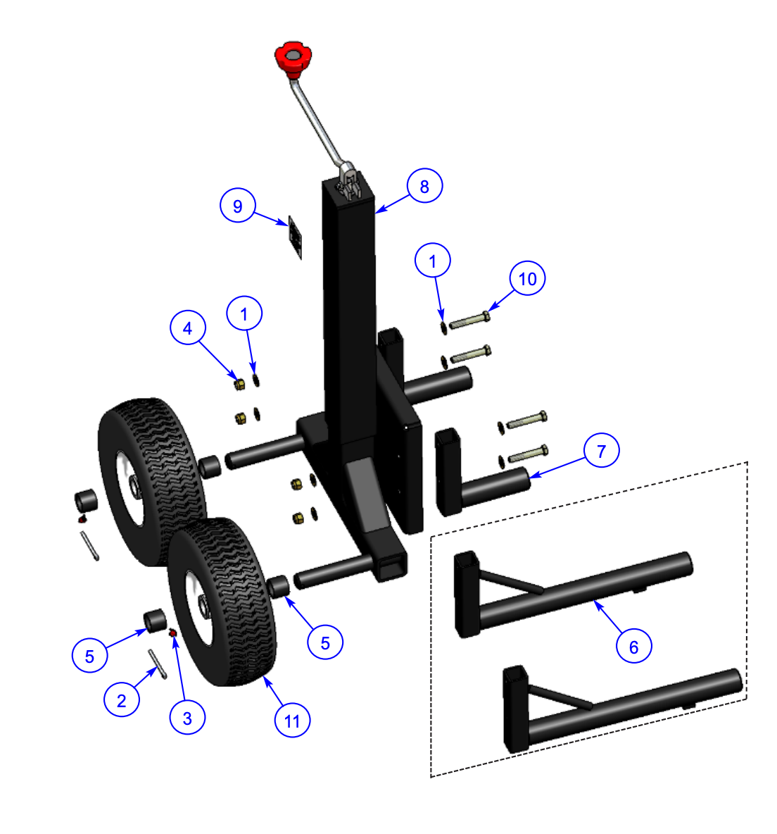 MP215 (pre 2021) Mechanical Pro Riders Accessory - Pro Dolly Jack System Parts by Allen Engineering