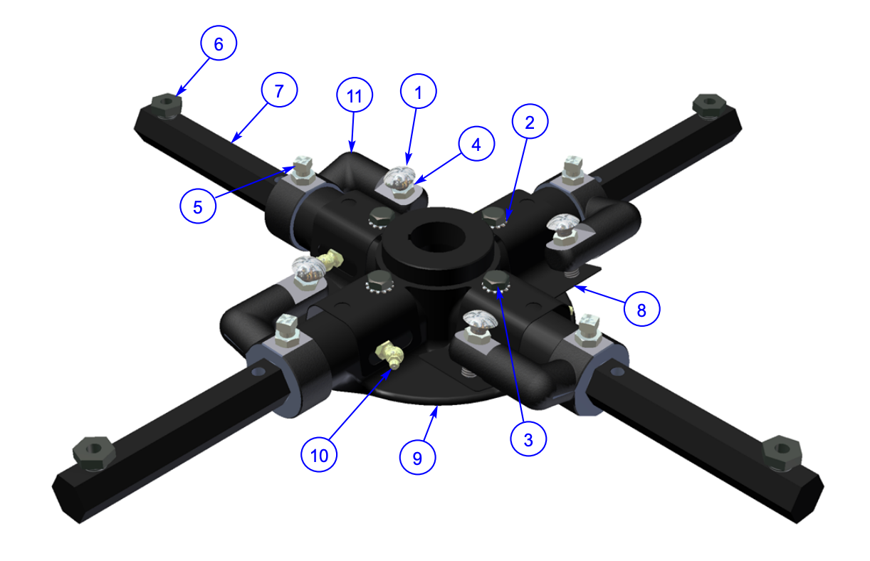 MP215 (pre 2021) Mechanical Pro Riders Right Hand Spider Assembly Parts by Allen Engineering