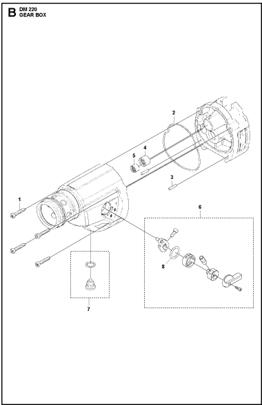DM 220 Gear Box Assembly-1 Parts