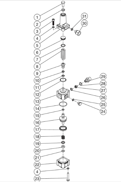 HDC-3005-0K6G/0V6G, HDC-3005-0B7G/0H6G/0K6G/0V6G/1H6G (sn:15157880-99999999) Unloader Assembly Parts by Mi-T-M
