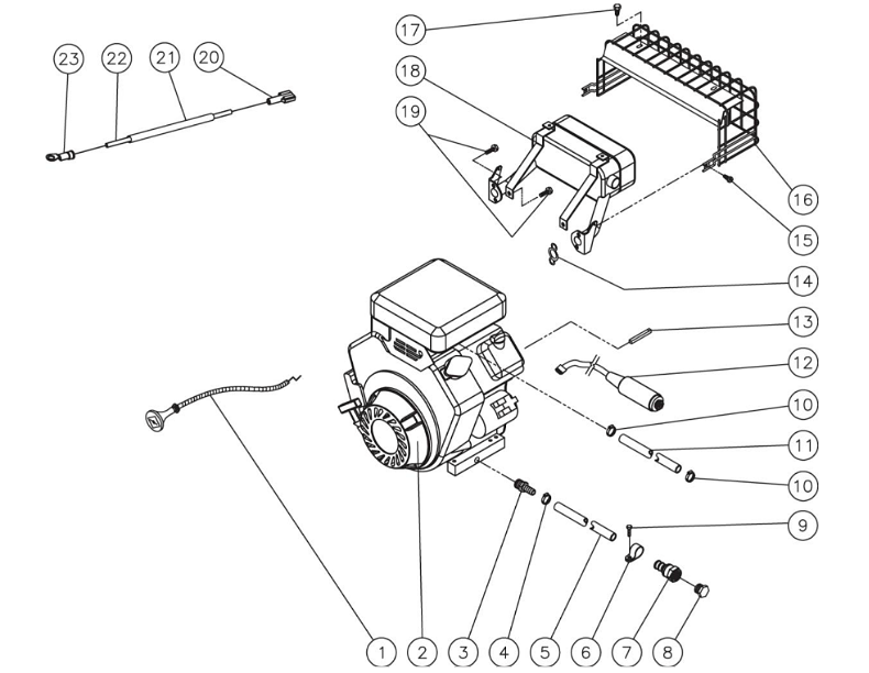 HDC-3005-0V6G (sn:0-15011230) Engine Assembly Parts by Mi-T-M