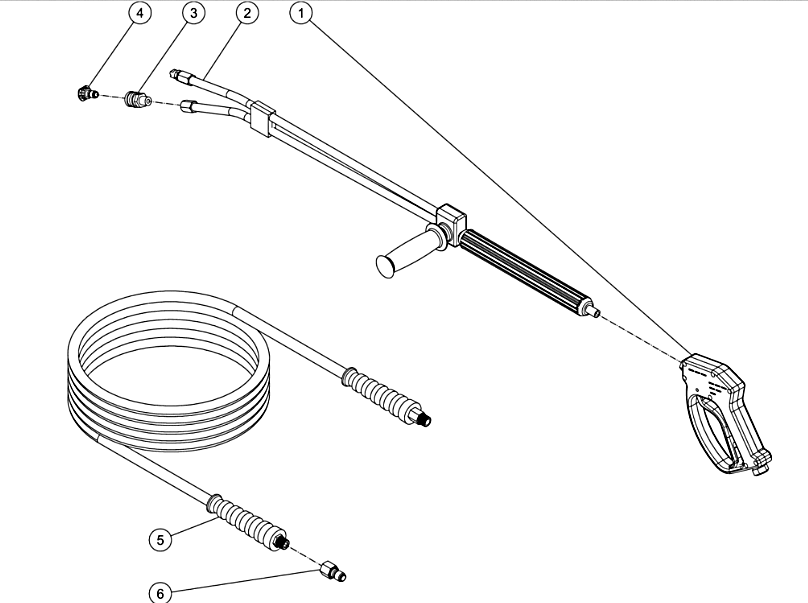 HHS-1003-2E1G/2E2A, HHS-2004/3004/3005-2E2A/2E2G/2E3G/2E4G/2E5G/2E8G/2E9G Gun//Wand/Hose Assembly Parts By MiTM