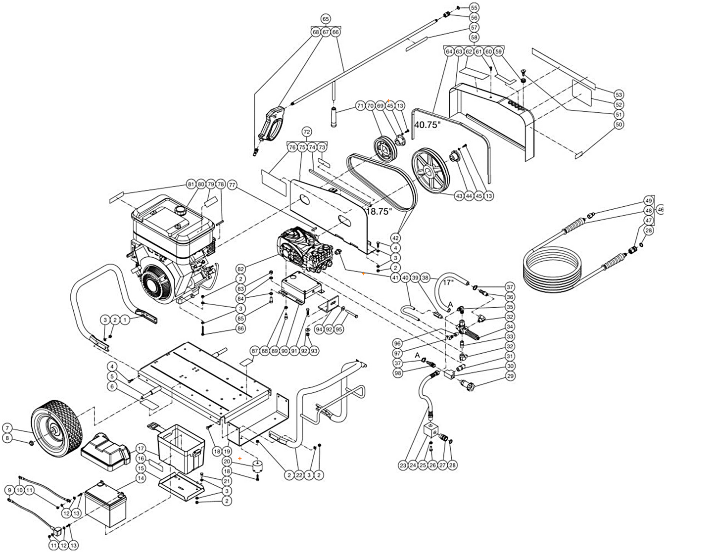 DC-4004-W5V6G (sn:11418875-99999999) Frame Parts by Mi-T-M