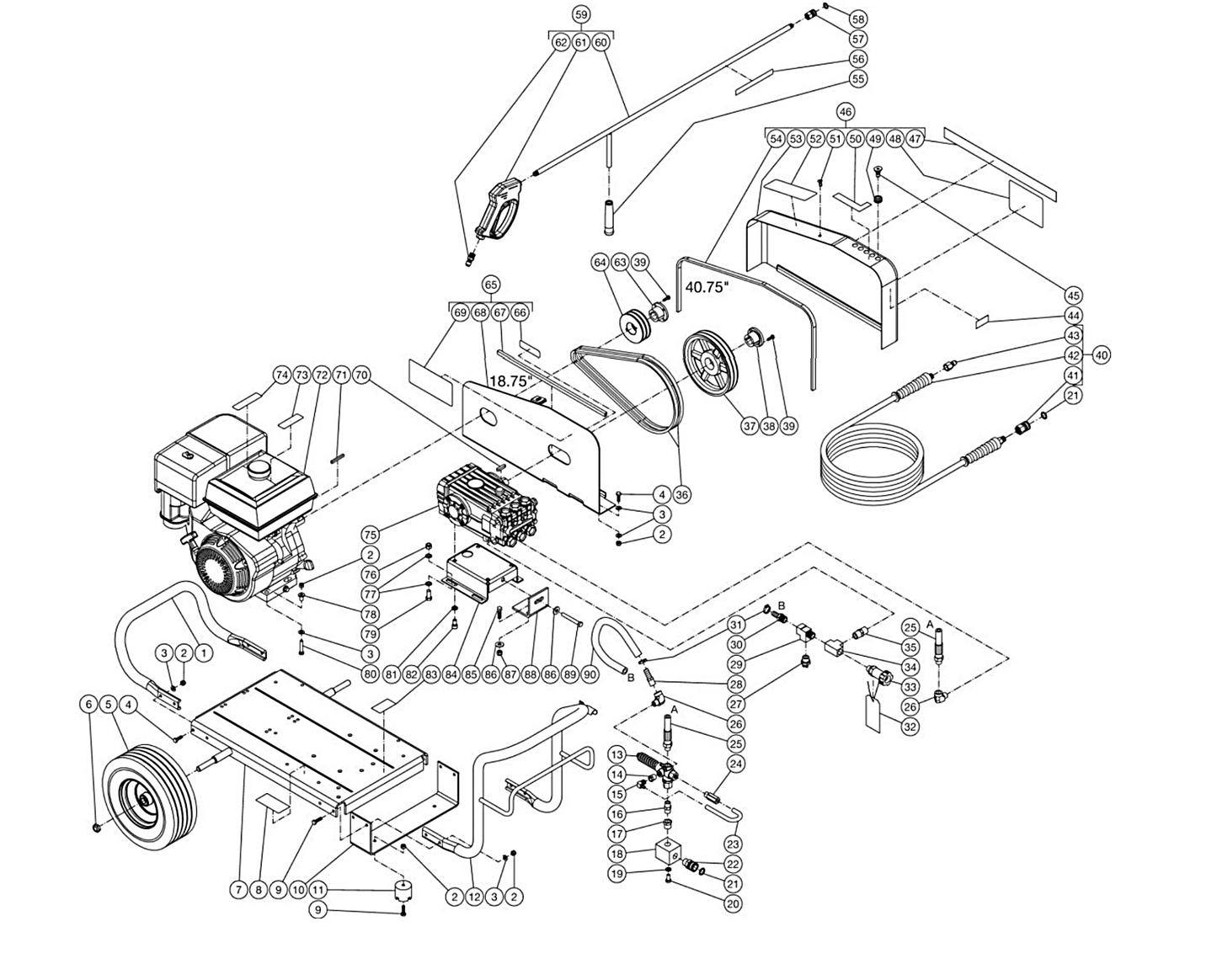 DC-4004-W5H6G (sn:0-11418874) Frame Assembly Parts by Mi-T-M