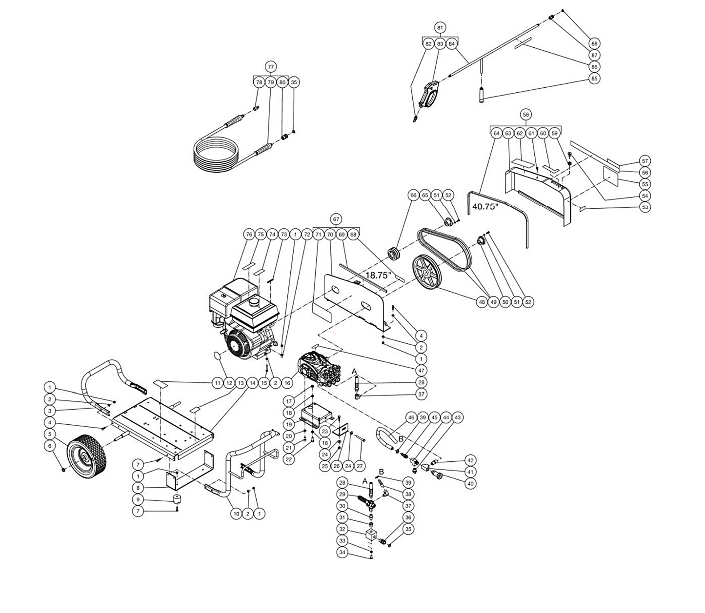DC-3004-W4H6G (sn:11448403-99999999) Frame Assembly Parts by Mi-T-M