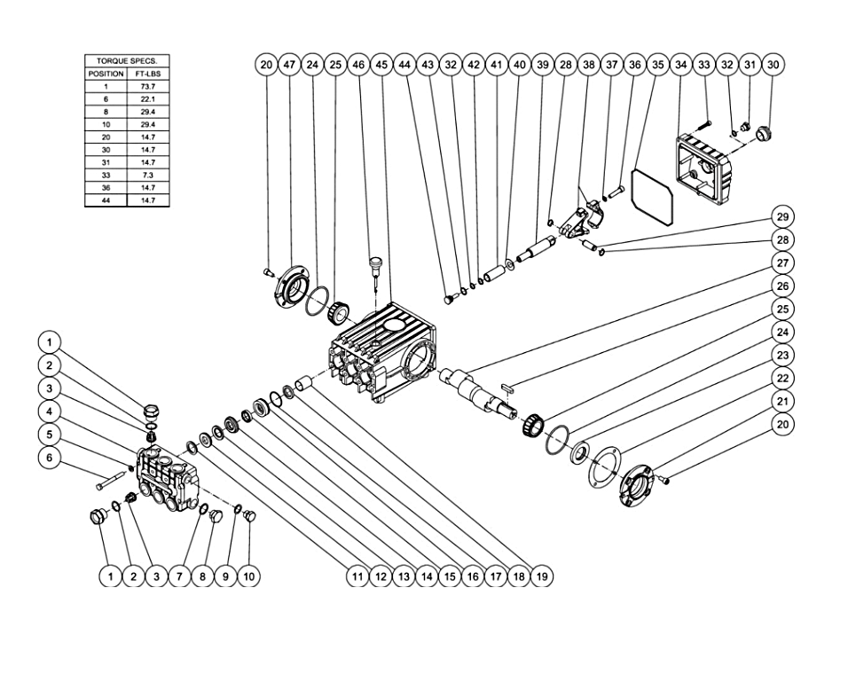 DC-1003-WSE1G (sn:0-10165216)(sn:10165217-10375000), DC-2004-WSE2G (sn:0-10165216)(sn:10165217-10375000) Pump Assembly Parts by Mi-T-M