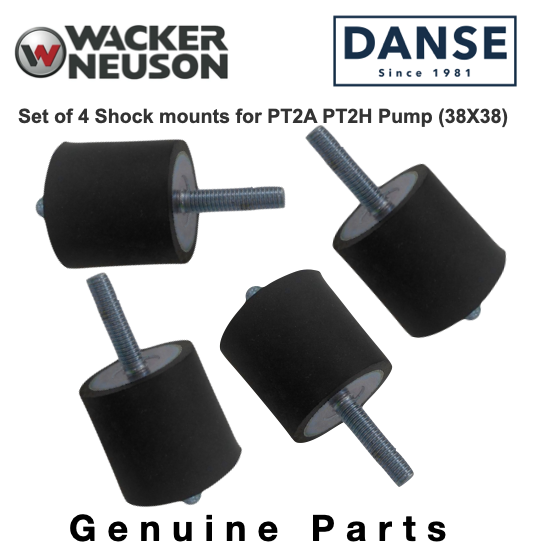 Wacker Shockmount for Wacker PT2A PT2H Pump (38X38) 0152400 5000152400 Set of 4