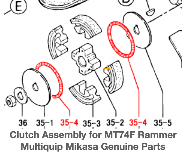 943030021Clutch Spring for MT74 Rammers by Multiquip Mikasa