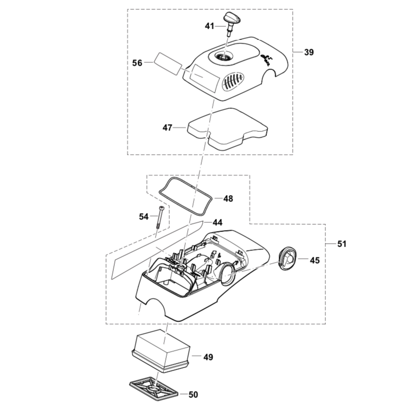 Hood, Air Filter Parts For Makita EK8100, PC-8216 Concrete Circular Saw