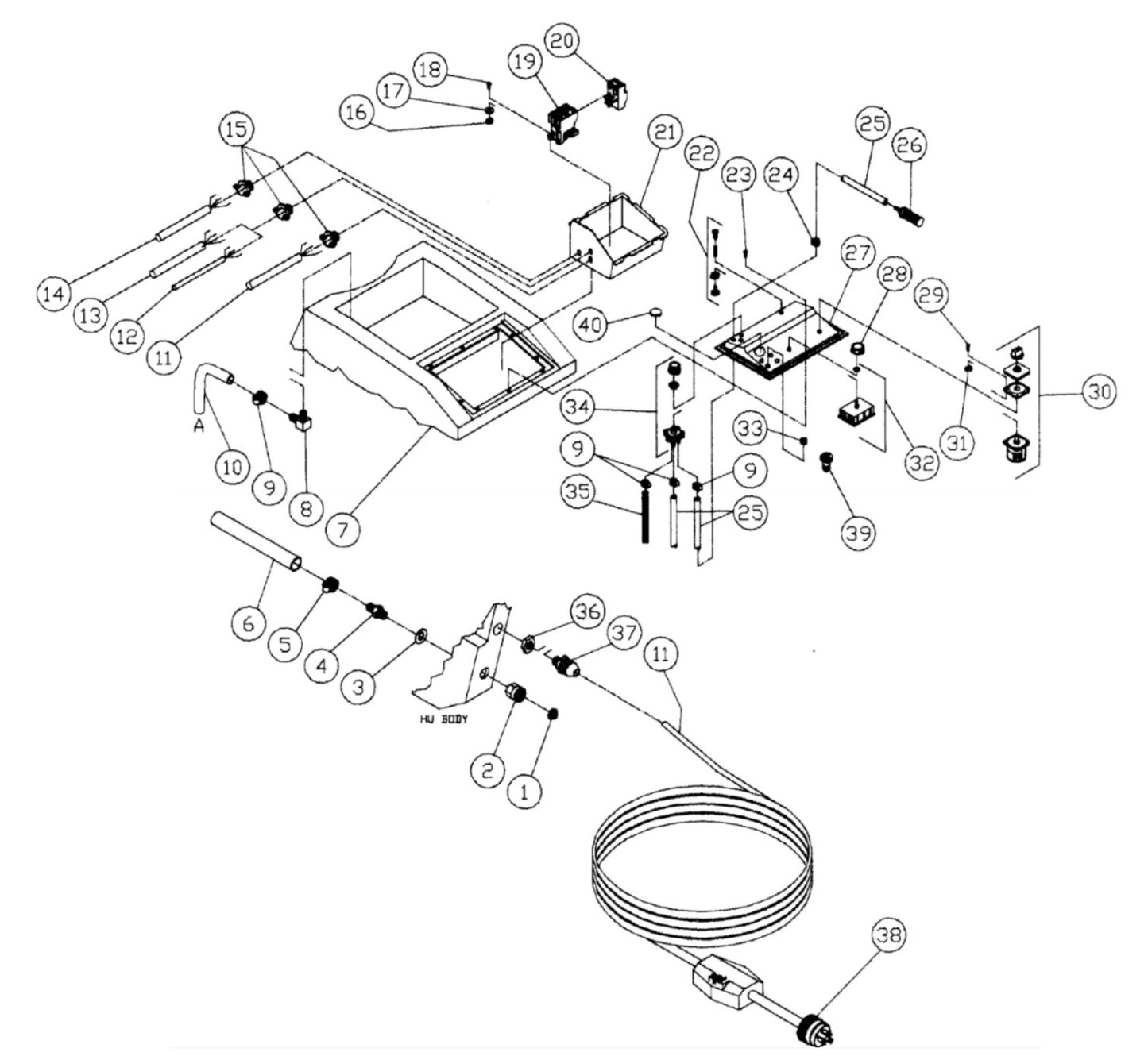 HU-2004-0M11, HU-3004-0M11, HU-3004-0M31 Control Panel Assembly Parts by Mi-T-M