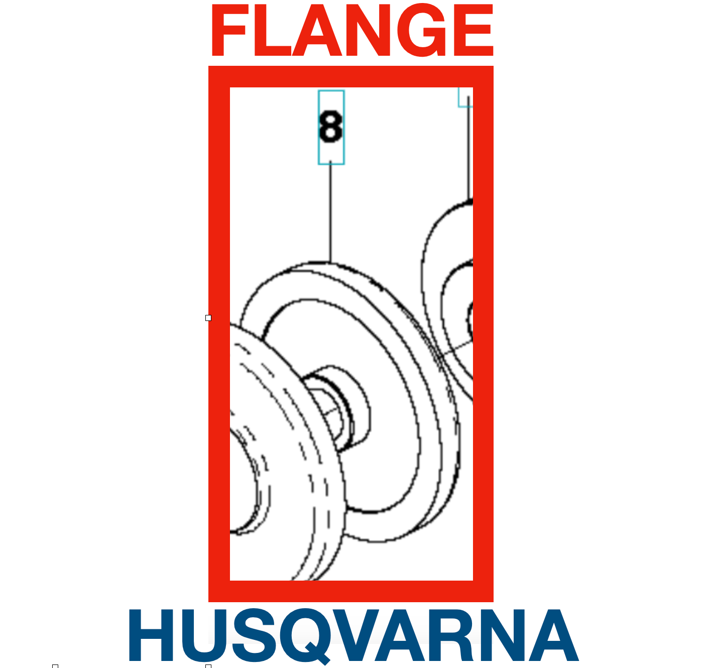543080889 502498601 Keyed Flange for FS305 and FS309 Concrete Saw by Husqvarna