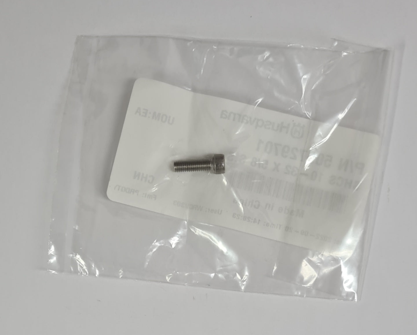 505729701 SHCS 10-32 X 5/8 S.S. FOR EARLY ENTRY SAW BY HUSQVARNA
